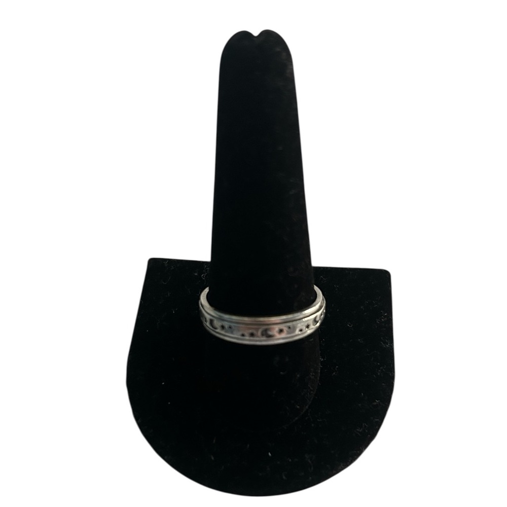 Moon And Stars Stainless Steel Spinner Thumb Ring